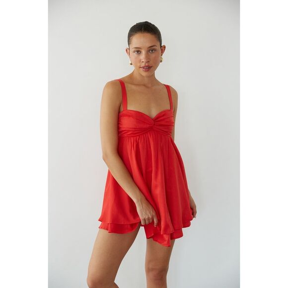 NWT American Threads Suki Twist Babydoll Mini Dress XS - Picture 1 of 10